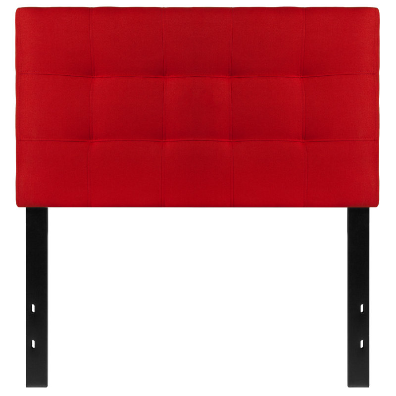 Tête de lit tapissier capitonnée Ciriaca, Rouge, Simple