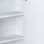 Armoire de rangement murale de salle de bain avec miroir, tablettes réglables et compartiments ouverts pour une organisation efficace