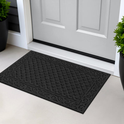 Apache Mills Textures Iron Lattice Non Slip Weather and Stain Resistant Entrance Doormat