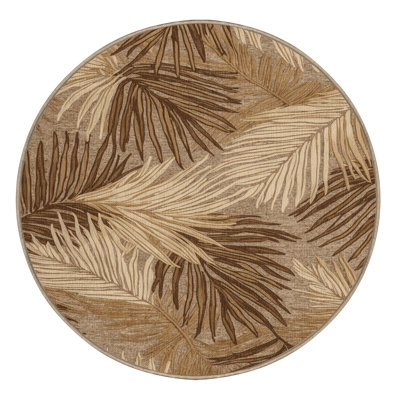 Washable Coconut Palm Hawaiian Area Rug