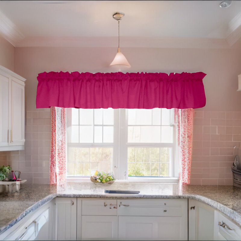 Cantonnière sur mesure l 58 po Pastorella, L 58 po x L 28 po, Fuchsia