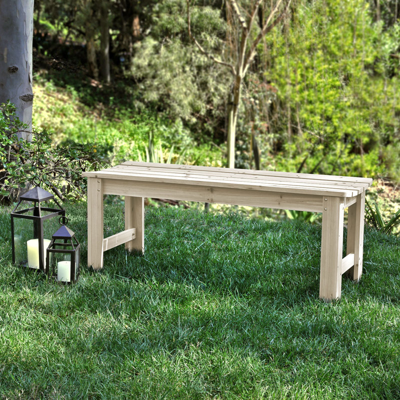 Banc de jardin pour l'extérieur Heritage Heritage, H 18,25 po x l 48 po x P 17 po, Naturel