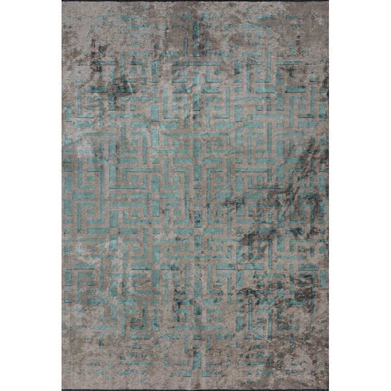 Tapis bleu / gris Rapture, Rectangle 7 pi 10 po x 11 pi 2 po
