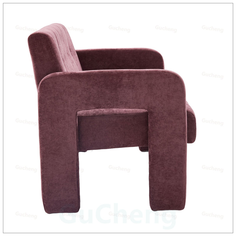 Canapé-lit compact avec accoudoirs doubles Nordic, Wine Red