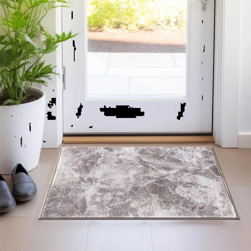 Non-Slip Indoor Door Mat, Beige, 60cm W x 110cm L