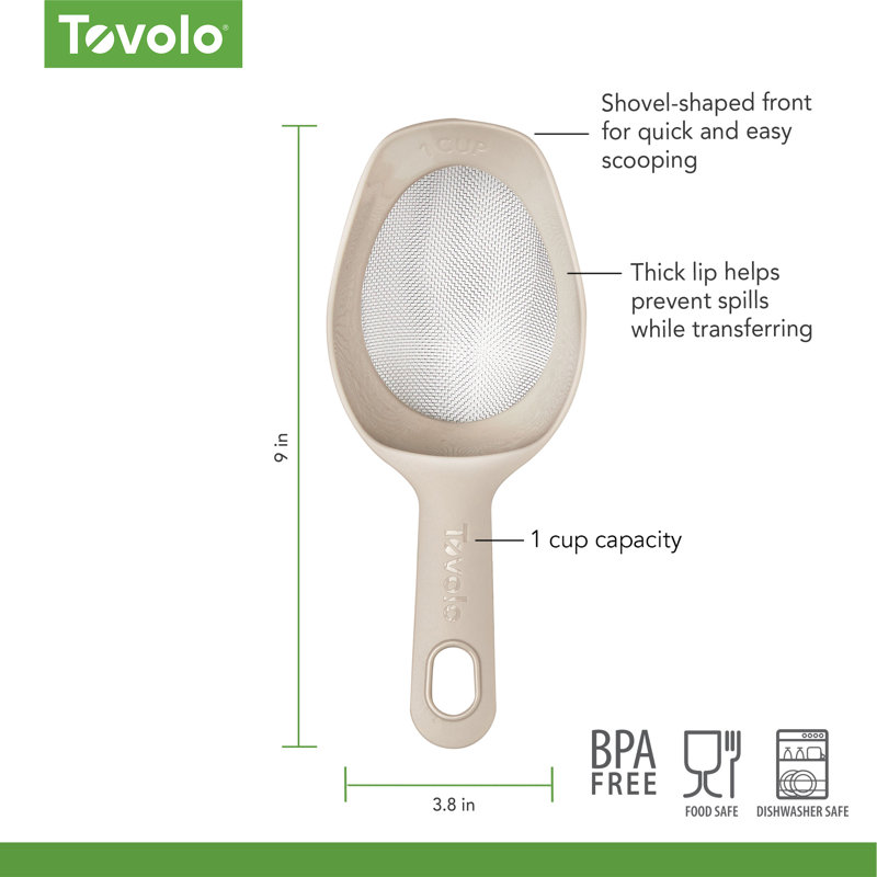 Gruau 1 tasse Tovolo Scoop & Sift, Beige