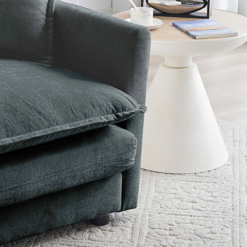 Upholstered Modular Sectional Sofa With Reversible Ottoman, 3, 33.03" H x 111.53" W x 35.03" D