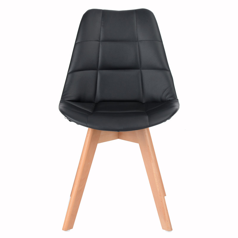 Cashion 45cm H Tufted Upholstered Dining Chair, Black