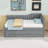 Three Drawers Upholstered Daybed with Trundle-1266376238-1266376225
