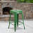 Commercial Grade Metal Counter Height Stool Set Of 4, Backless Indoor/Outdoor Stackable Barstools With Square Seats