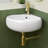 14 X 15 X 5.9 In. Ceramic Wall-Mounted Bathroom Mini Vessel Sink With Single Wall Hung Center Faucet Hole In White