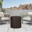 Table de foyer d'extérieur au propane en acier 24 po avec réservoir de rangement caché Aegean par Real Flame-125371075