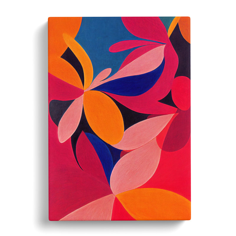 Unique Flowers Abstract No.6 - Wrapped Canvas, 50cm H x 35cm W x 3cm D