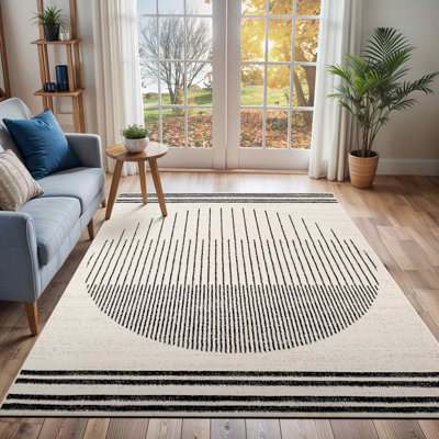 Corum Black/Off-White Rug