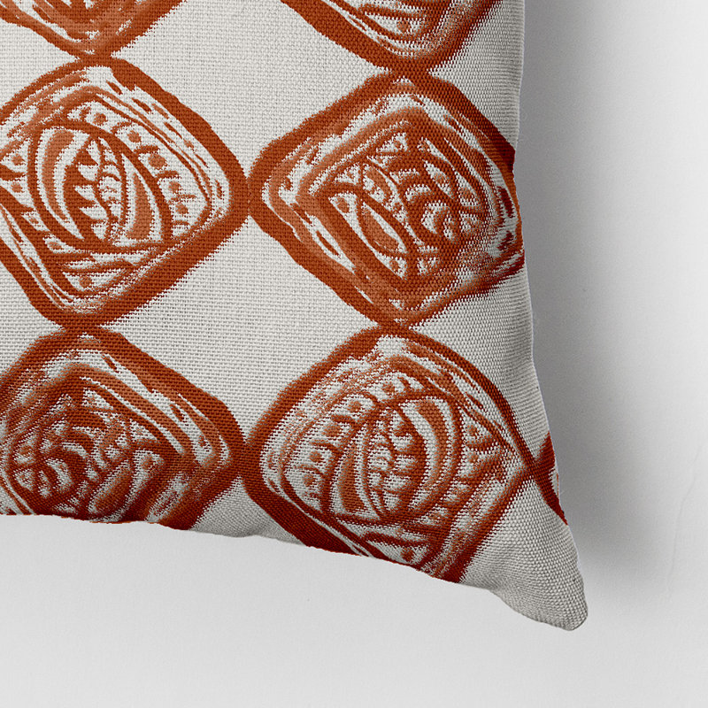 Housse et insert de coussin extérieur d'extérieur, Orange, 16" x 16"