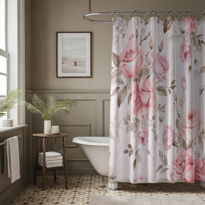 Rideau de douche Vintage Rose - Premium