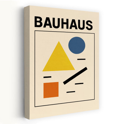Affiche murale abstraite et colorée aux formes géométriques primaires