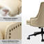 Chaise de bureau pivotante inclinable en similicuir de 22 po avec garniture cloutée Positano-1470730051