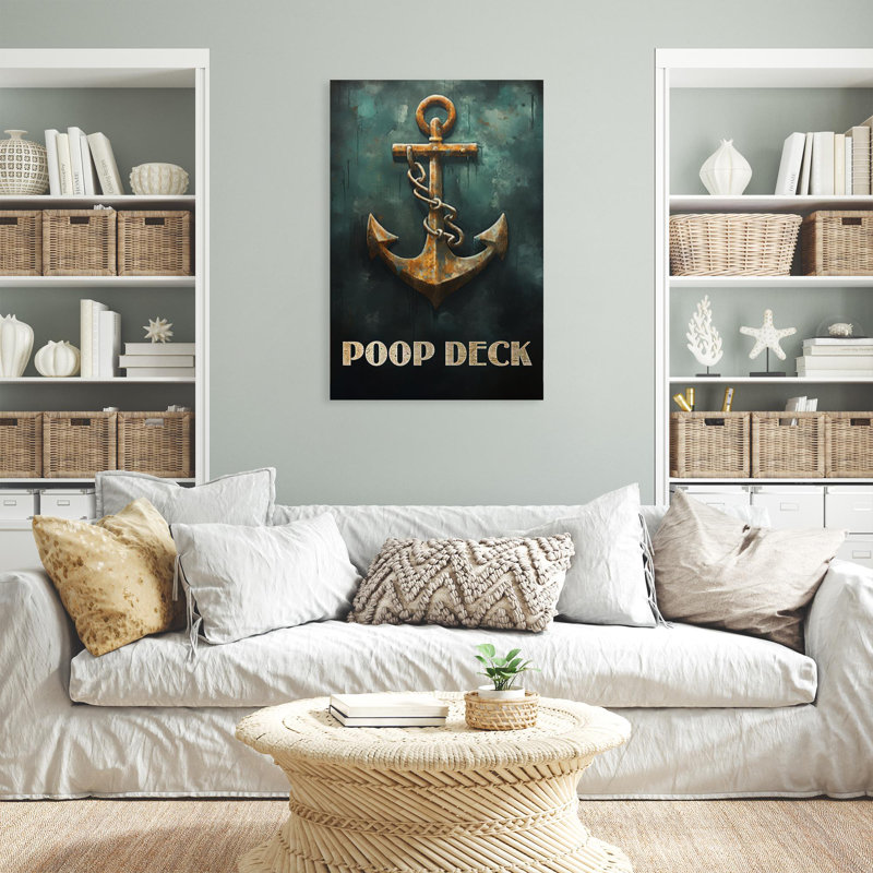 " Anchor Poop Deck ", 14" H x 11" W x 1.25" D