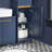 Blue Bathroom Storage Cabinet, Tall Narrow Freestanding Bathroom Cabinet with 3 Open Shelves, Adjustable Shelf & Drawer, Slim Bathroom Floor Cabinet Organizer for Small Spaces, 13.8"W x 11.8"D x 66.9"H