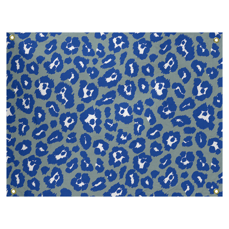 Tapisserie de football en polyester Dallas, Argent/bleu, H 50 po x l 59 po