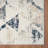 Dequone Ivory/Gray/Blue Geometric High-Low Area Rug-940293560
