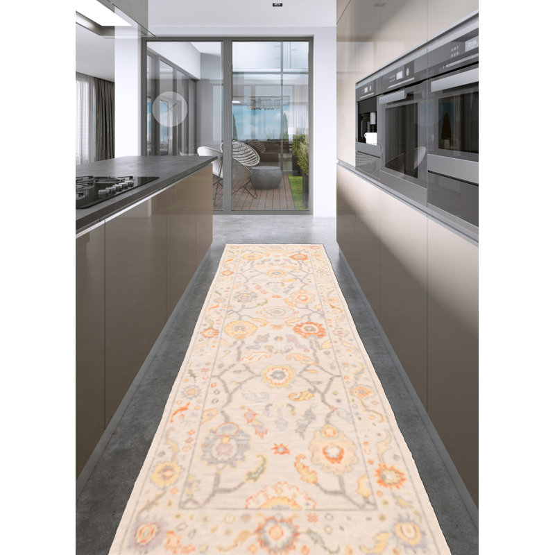 Tapis moderne gris Oushak 2 pi 7 po x 8 pi 1 po