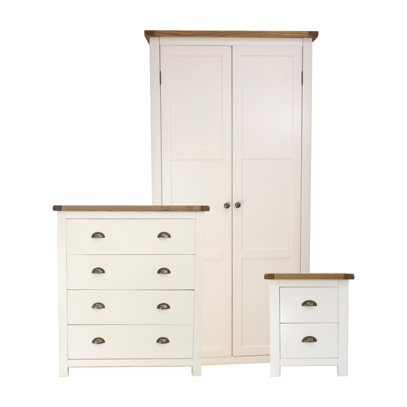 Hednesford Piece Bedroom Set, 3 Pcs: Nightstand, 2 Dressers