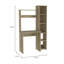 Bureau d'écriture avec tablette de rangement en panneau de particules beige neutre, l 38,7 po x P 17,8 po x H 63,9 po-130080586-130080588