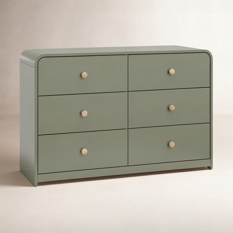 Storkcraft Santos 6 Drawer Dresser, Olive