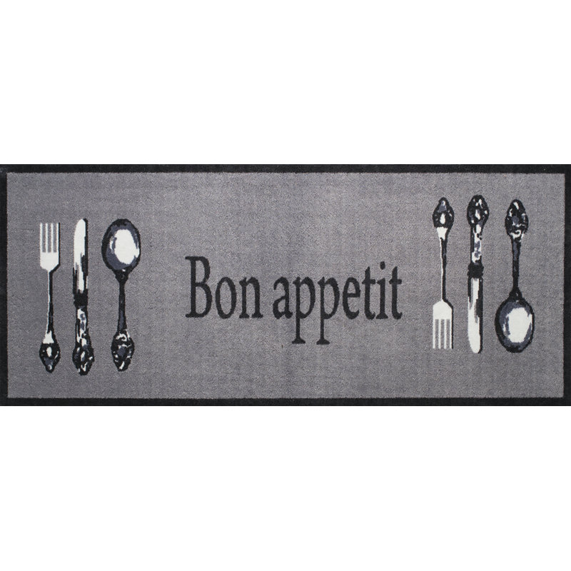 Küchenmatte Top Print - Bedruckte Fußmatte Läufer Bon Appetit 50 x 120 cm
