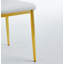 Ensemble de 4 chaises, pattes de couleur dorée, siège blanc-1074360743-1074360760