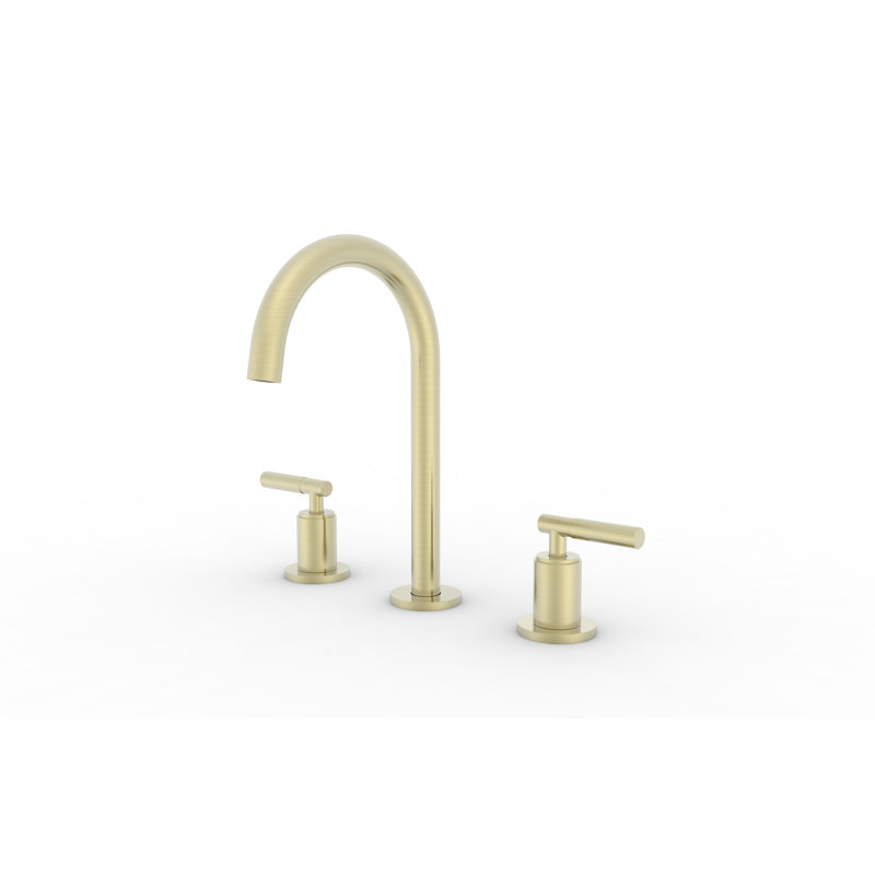 INDARE Bathroom Faucet, 8 Inch Brass Widespread Bathroom Sink Faucet 3 Holes, Two Handles Bathroom Sink Faucet with Pop-Up Drain & Supply Lines, For Bathroom Vanity RV, 110104-DG
