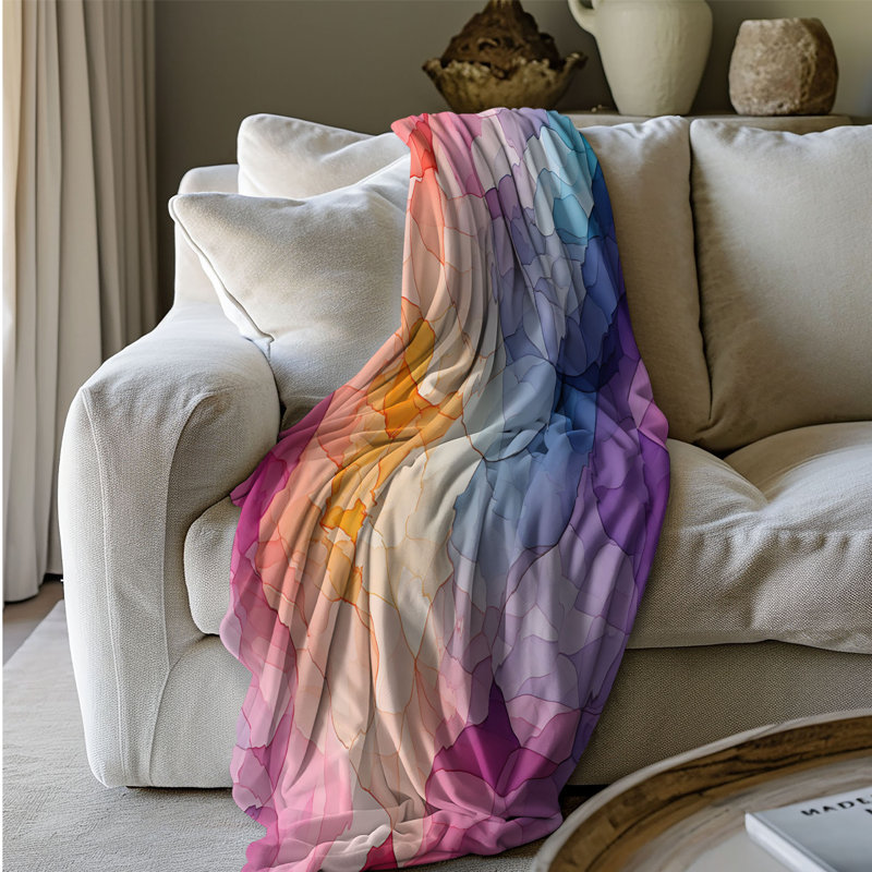 Colour Water - 1 pièce Sherpa Premium, L 80 po x l 60 po