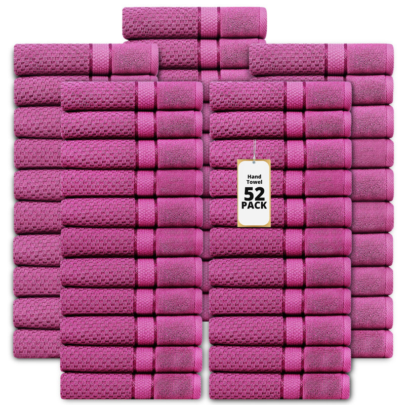 Collection de serviettes texturées 100% coton Mulaayam, Mauve raisin