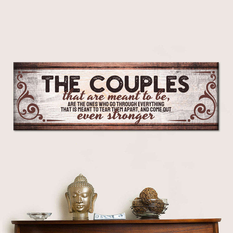 The Couples Quote Canvas Print, 8" H x 24" W x 1" D