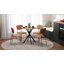 HOMCOM 80cm Round Dining Table, Industrial Kitchen Table with Steel Legs-648340203-648340207