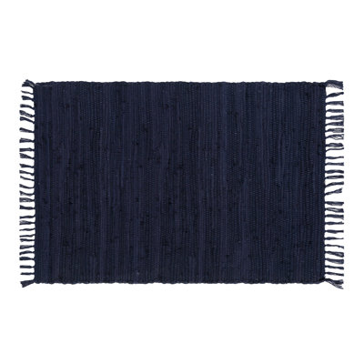 Handmade Multicolor Cotton Rag Rug 24X36" - Washable, Reversible, With Tassels For Living Room & Entryway - 24''X36''