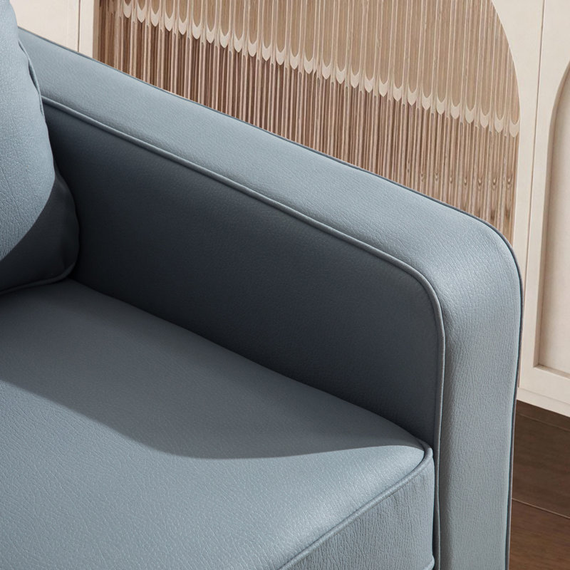 Fauteuil d'appoint pivotant l 33,7 po, fauteuil rembourré avec rangement (ensemble de 2), Bleu