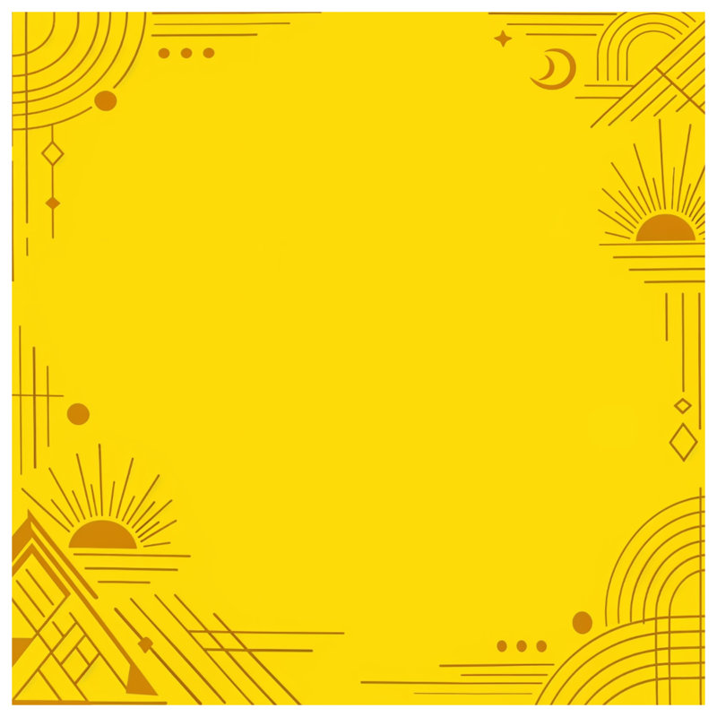 Coussins décoratifs jaunes à motif géométrique Sunburst, 20 x 20 pouces