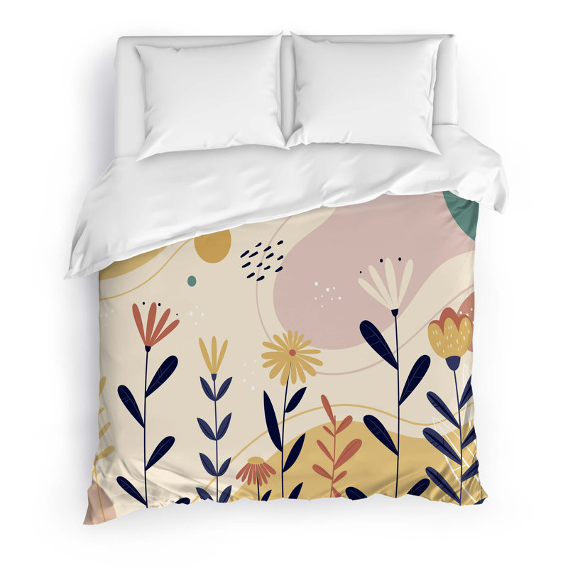 Spring Polyester Twill Duvet Cover, King Duvet Cover + 2 Pillow Cases