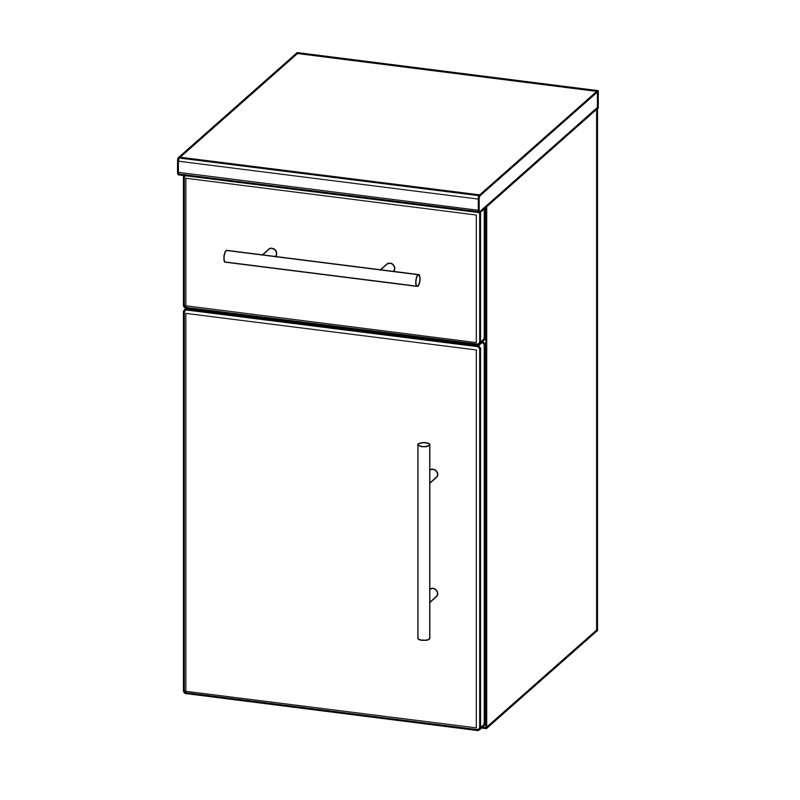 Impuls Bathroom Storage, White/Blackberry