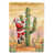 Santa Decorating a Cactus