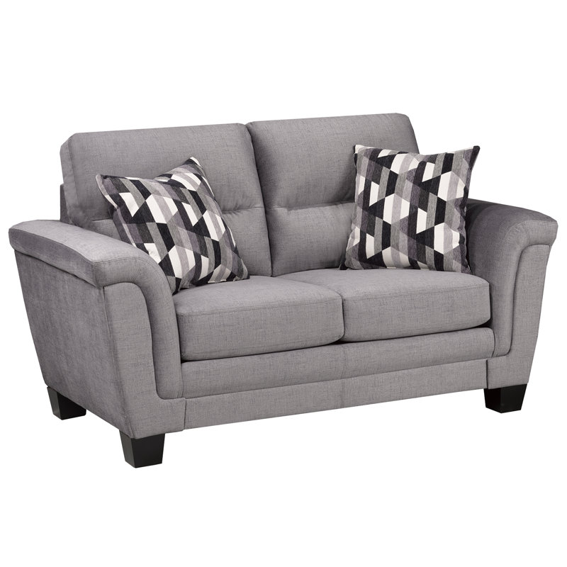 Canapé en tissu Beeston, gris, Gris, H 40 po x l 66 po x P 35 po, 2