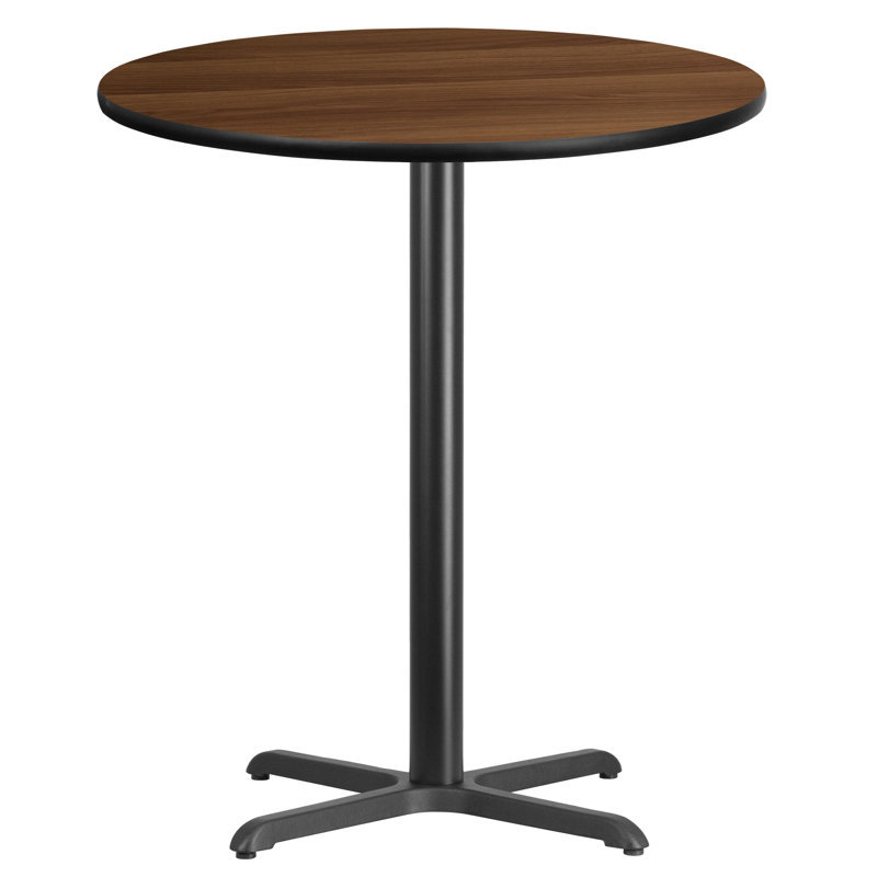 Plateau de table rond en stratifié Carrus, H 43,13 po x l 36 po x P 36 po, Noyer