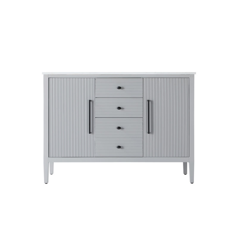 Meuble-lavabo simple 48 po, Gris
