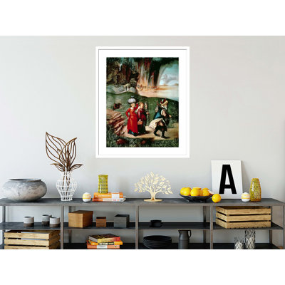 Lot and his Daughters (reverse) by Albrecht Dürer -Framed Giclee Print