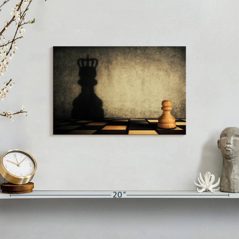 Senne Chess Pawn King, 8" H x 12" W