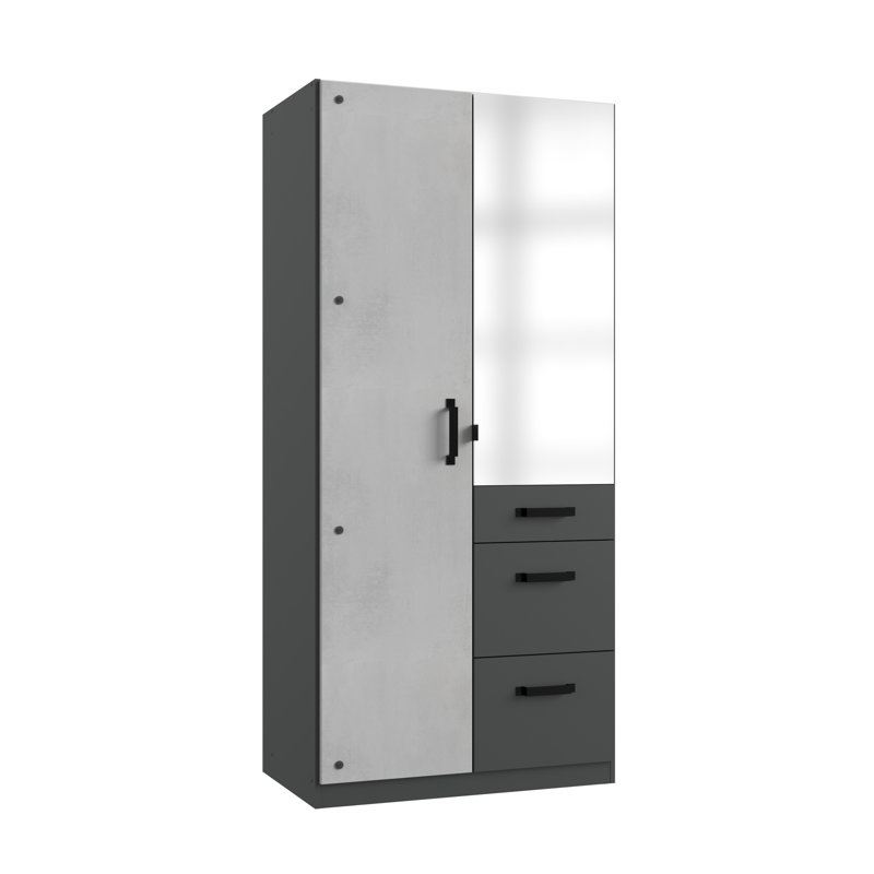 Anisca 2 Door Manufactured Wood Wardrobe