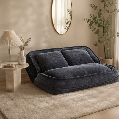 Lit pour chien et causeuse polyvalents 2-en-1 avec positions ajustables, coussins dodus, idéal pour le confort de vos animaux de compagnie